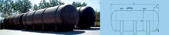 Op maat gemaakte GRP Verticale Horizontale FRP Tank HCl Malic Tartaric Benzoic Acid opslag