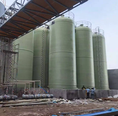 Fiberversterkte FRP chemische opslagtanks Anti corrosieve aangepaste kleur