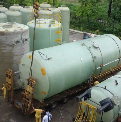 1000L horizontale glasvezel FRP tank voor water olie benzine zuur alkali opslag