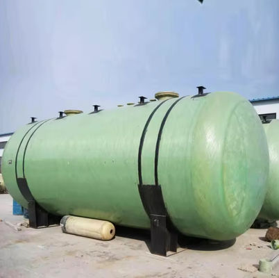 1000L horizontale glasvezel FRP tank voor water olie benzine zuur alkali opslag