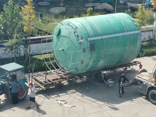 Chemische industrie Frp Horizontale tank Duurzame corrosiebestendig