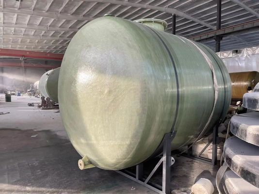 Horizontale glasvezelzuurbasis FRP opslag tank, FRP opslag tank, glasvezel chemische tank hoge dichtheid