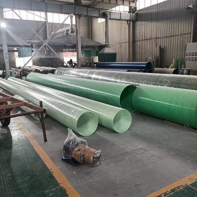 Oliebehandeling Ronde FRP-buis met afgedrukte flens, filament wikkeling FRP-leiding