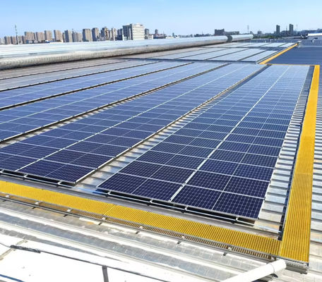 40x40x30mm Solar Roof Top Panel Mesh Voetganger Walkway Glasvezel Griet