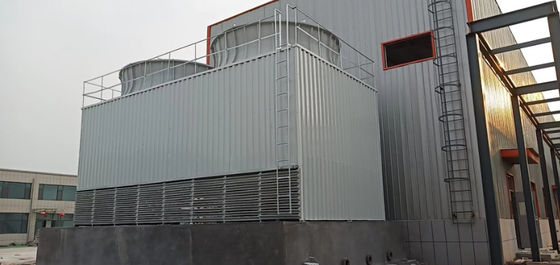 FRP GRP-structuur Dubbele luchtinlaat Waterkoeltoren Kruisstroom Vierkante Lage ruis