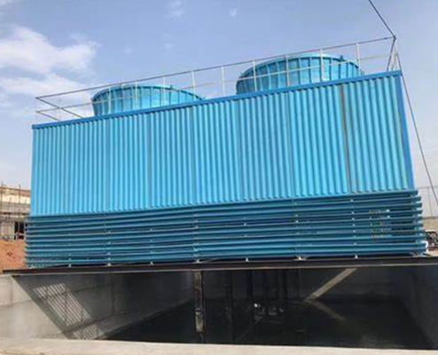 Tegenstroom/kruisstroom FRP-koeltoren 100-1000 ton laag geluidsniveau Anti-corrosie
