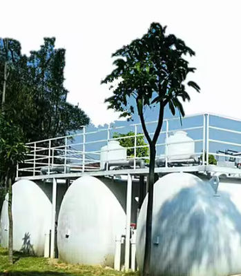 Fiberversterkte FRP-opslagtanks van kunststof Afvalwaterzuivering Cylindervormig