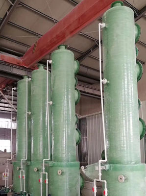 Glasvezel FRP Zuurmis Absorptie Toren GRP Scrubber FRP Toren Op maat gemaakt