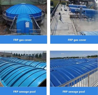 Industriële riolering zwembad FRP cover glasvezel gegolfd dak tegelplaat vlamvertragend