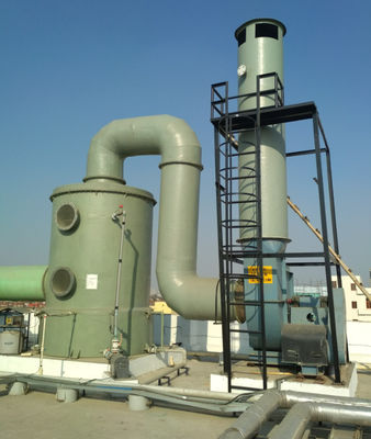 Cyclone Plate FRP Packed Fume Treatment Desulfurization Tower Voor de chemische industrie