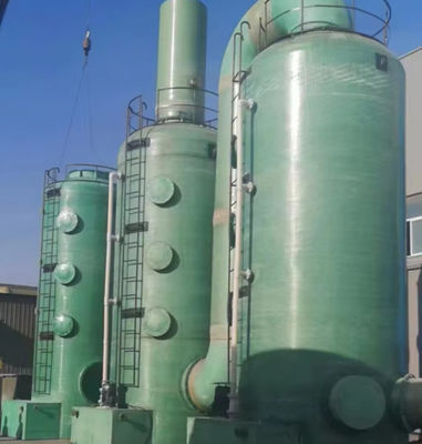 Cyclone Plate FRP Packed Fume Treatment Desulfurization Tower Voor de chemische industrie