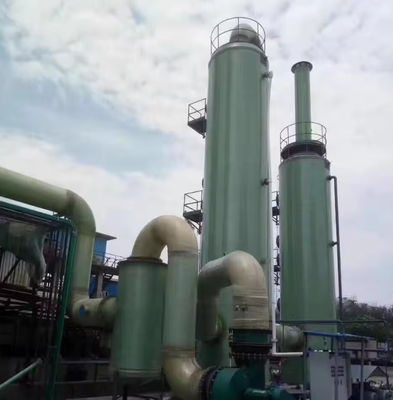 Aangepaste FRP-ontzwavelingstoren Industriële GRP-zuiveringstorenkolom