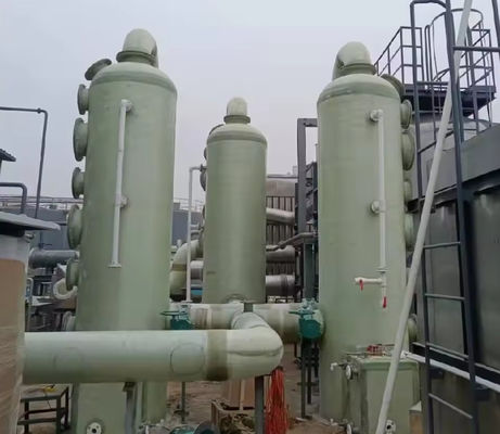 Industriële chemische ontzwavelingstoren FRP afvalgasopname zuiveringstoren