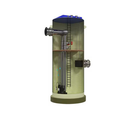 Hoog geïntegreerde afvalwateropheffing regenwaterpompstation FRP GRP-structuur