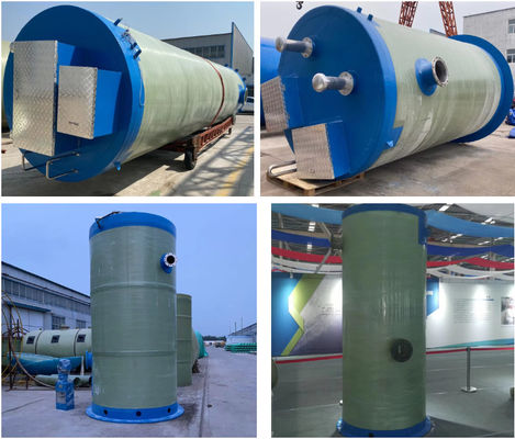 Op maat gemaakte FRP-pompstations glasvezel schel afvalwater en regenwaterafhaalstations