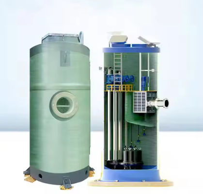 FRP geïntegreerd voorgefabriceerd hefstation regenwateropvang FRP begraven rioolpompstation