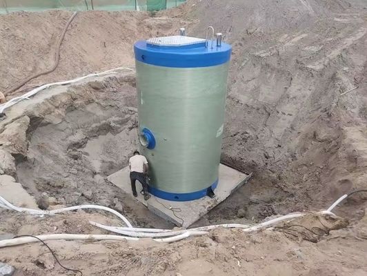 Voorgefabriceerde onderwaterpompstations van FRP voor het opheffen van water en het zuiveren van afvalwater