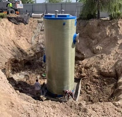 Geïntegreerde GRP FRP-prefab pompstations voor oplossing voor overstromingsbestrijding en afvalwaterzuivering