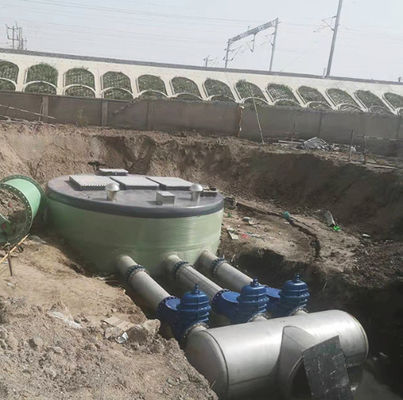 OEM Prefabricated Integrated FRP Pump Station Commercieel afvalwaterheffingsstation