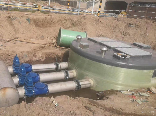 OEM Prefabricated Integrated FRP Pump Station Commercieel afvalwaterheffingsstation