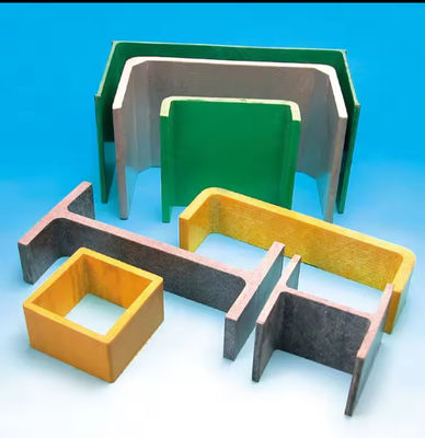 Hoge sterkte glasvezel Plastic FRP Profiel GRP Structurele profielen Kanalen