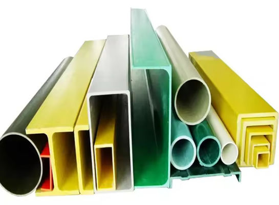 OEM Holle buizen van glasvezel FRP Pultruded profielen Vierkant rechthoekig Ronde vorm