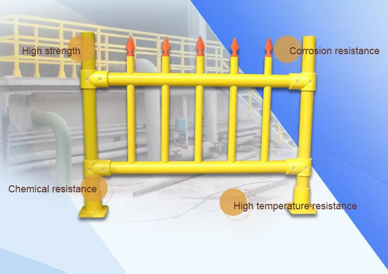 Weerbestendige glasvezelrail GRP FRP Railing Systemen voor buitenstappen