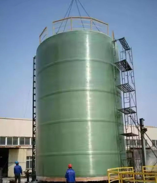 Op maat gemaakte GRP Verticale Horizontale FRP Tank HCl Malic Tartaric Benzoic Acid opslag