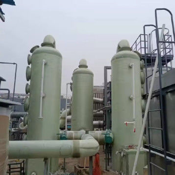 Glasvezel FRP Zuurmis Absorptie Toren GRP Scrubber FRP Toren Op maat gemaakt