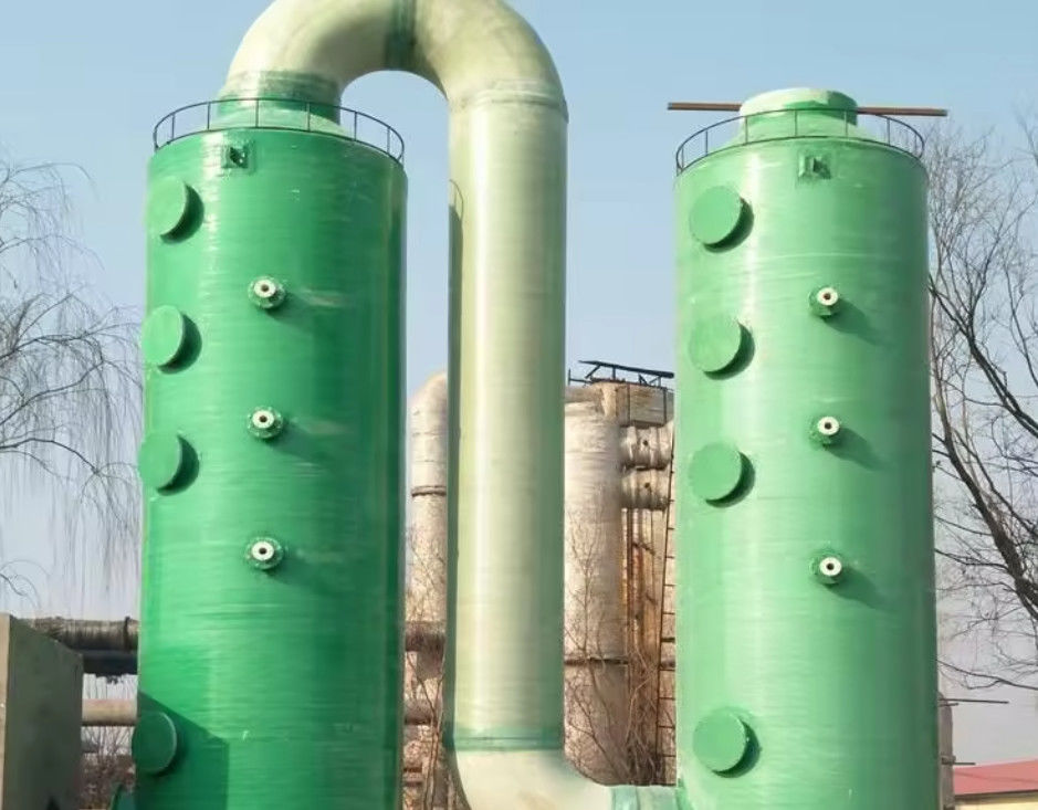 Verticale GRP Frp Absorptie Toren Zwavelzuur Afvalgaszuiveringskolom Persoonlijke capaciteit