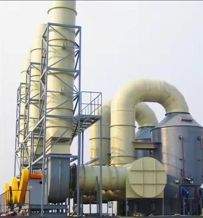 Industriële FRP GRP-absorptietoren voor de behandeling van staalgassen en zuurnevelgassen
