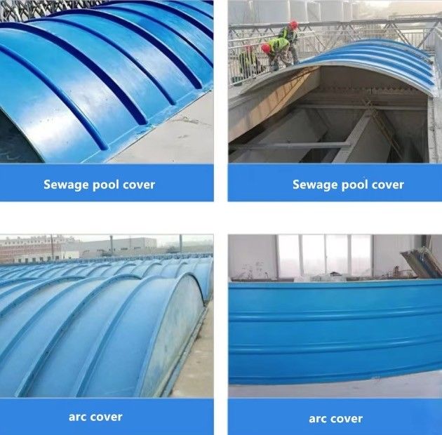 Industriële riolering zwembad FRP cover glasvezel gegolfd dak tegelplaat vlamvertragend