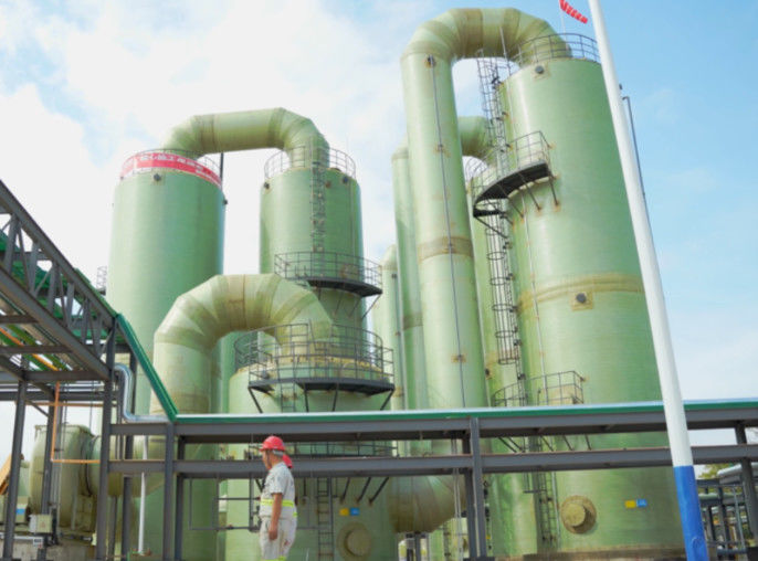 Lichtgewicht FRP GRP Brom-extractietoren Onderhoud minder Voor zeewaterproductie